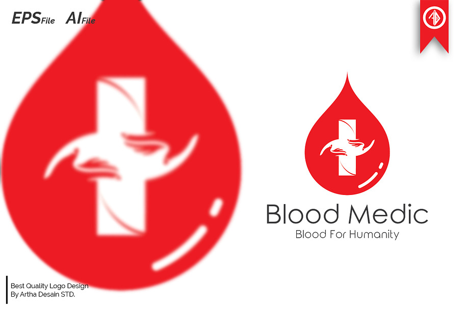 Blood Medical Logo Template