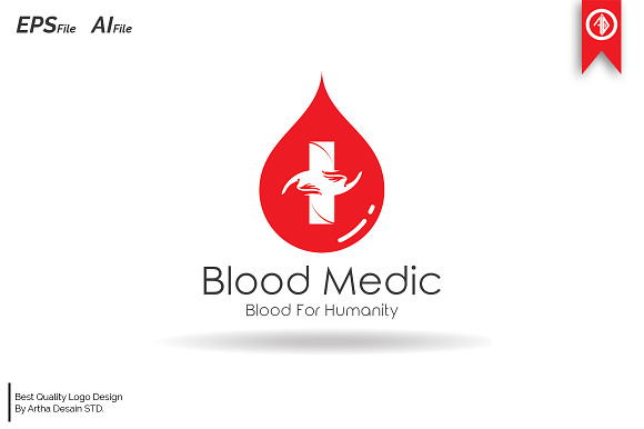 Blood Medical Logo Template in Logo Templates - product preview 1
