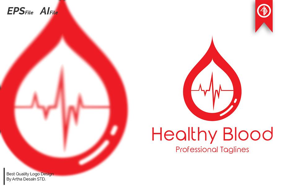 Blood Heart Logo Template in Logo Templates - product preview 8