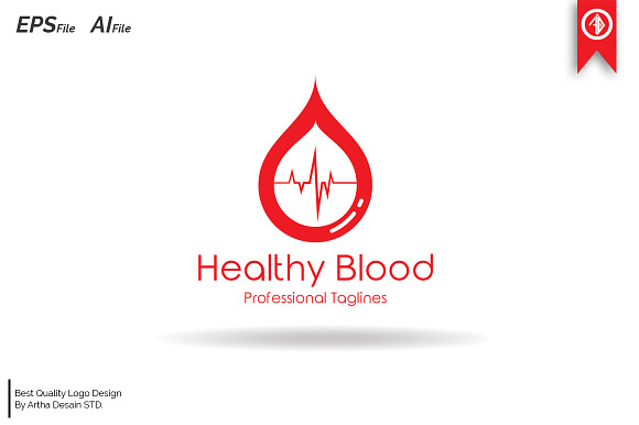 Blood Heart Logo Template in Logo Templates - product preview 1