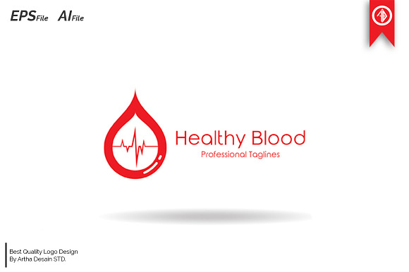 Blood Heart Logo Template in Logo Templates - product preview 2