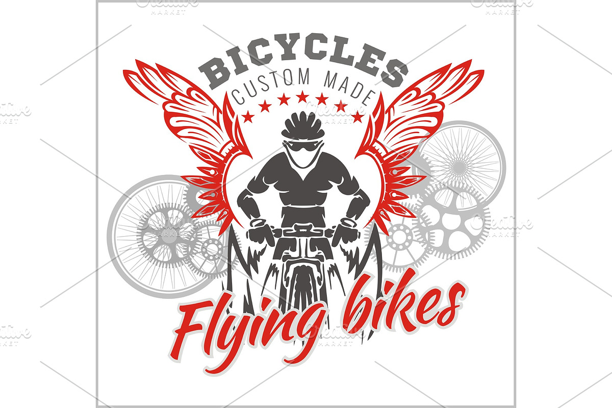 Designs with Flying Bicycle for in Illustrations - product preview 8