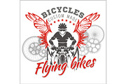 Designs with Flying Bicycle for