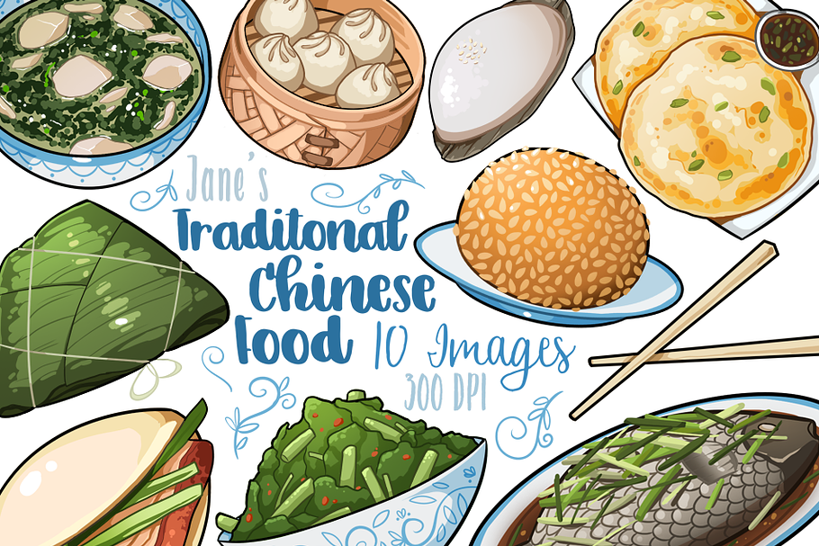 Kawaii Chinese Food Clipart