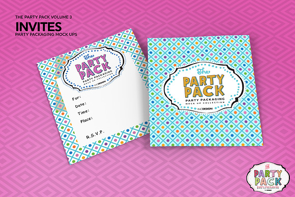 Party Invitation Mockup in Branding Mockups - product preview 2
