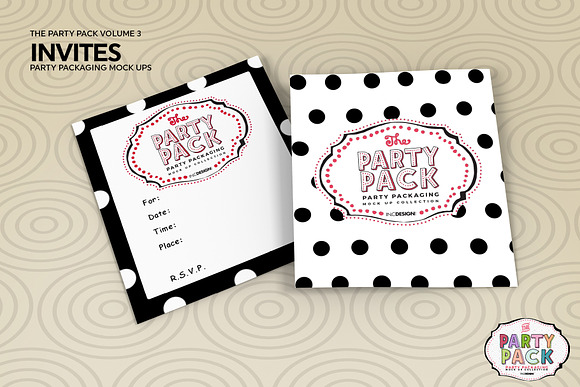 Party Invitation Mockup in Branding Mockups - product preview 3