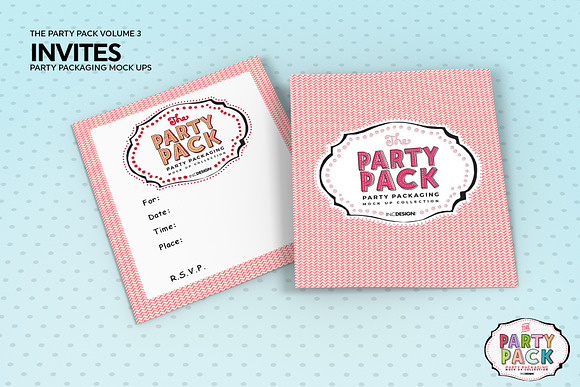 Party Invitation Mockup in Branding Mockups - product preview 4