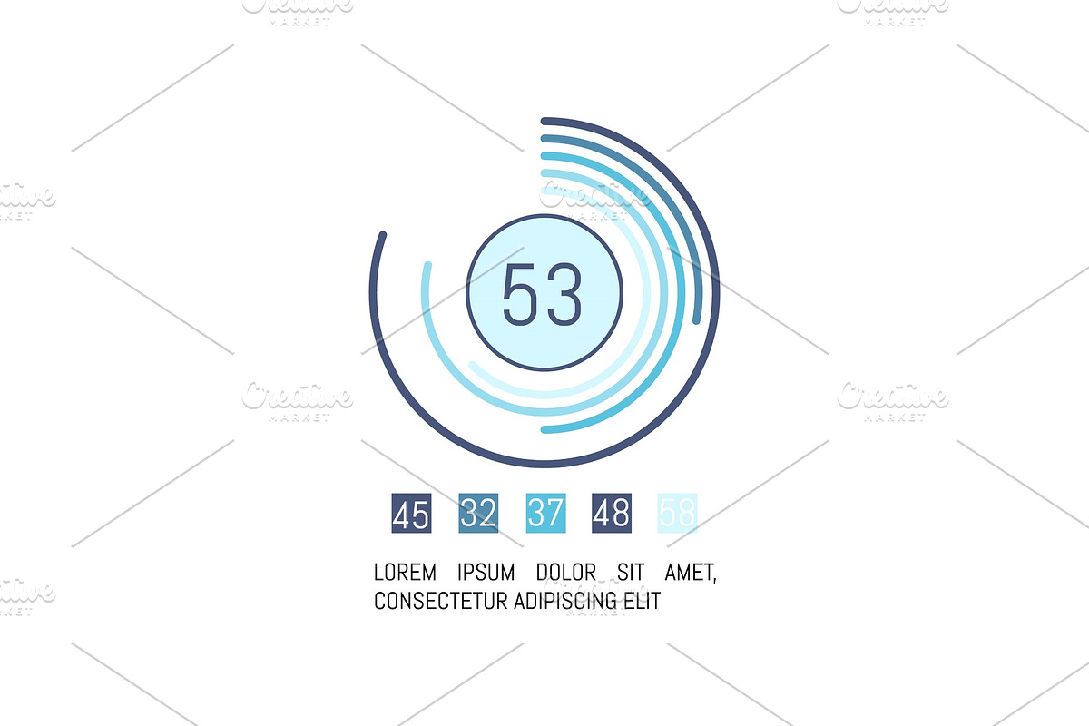 Infographic, Pie Diagram Circle in Illustrations - product preview 8