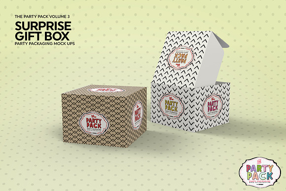 Surprise Gift Box Packaging Mockup in Branding Mockups - product preview 1