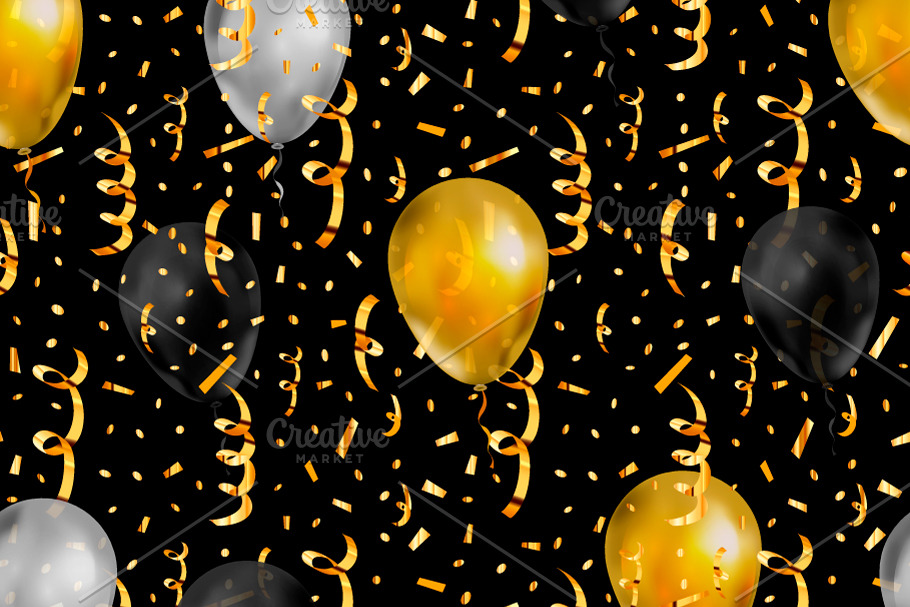 Luxury pattern with balloons