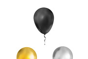 Set of bright luxury balloons