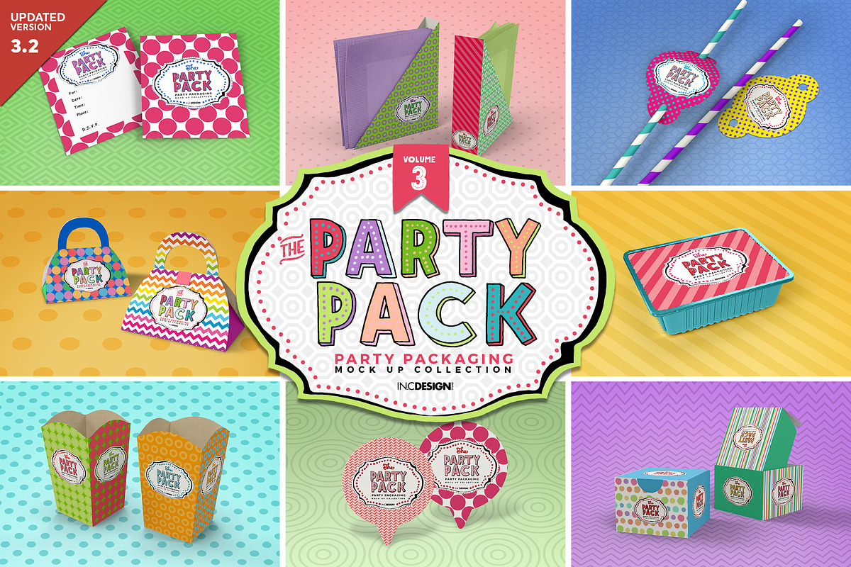 Vol.3 Party Packaging MockUps in Branding Mockups - product preview 8