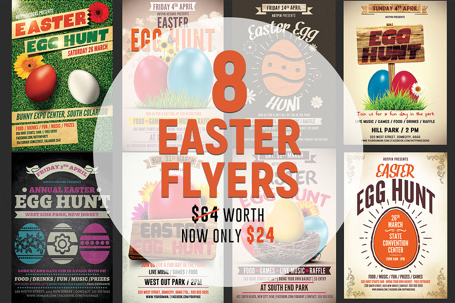 Easter Flyer Bundle - Psd Template in Flyer Templates - product preview 8