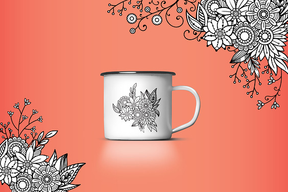 Floral Doodles Collection in Illustrations - product preview 7