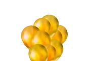Bunch of luxury golden balloons