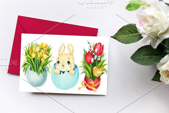 Easter watercolor in Illustrations - product preview 1