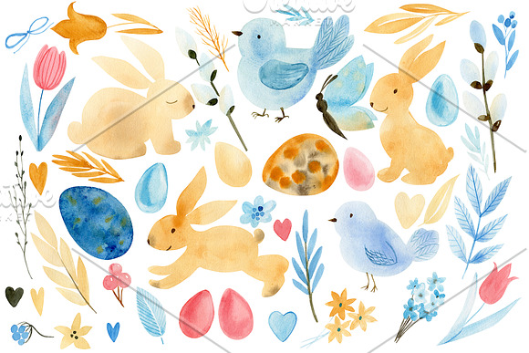 Easter watercolor in Illustrations - product preview 4