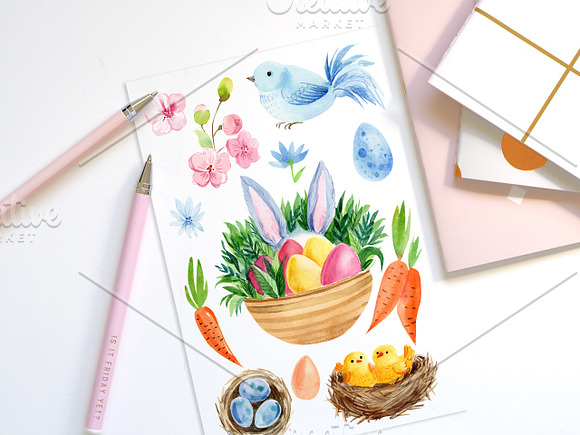 Easter watercolor in Illustrations - product preview 6