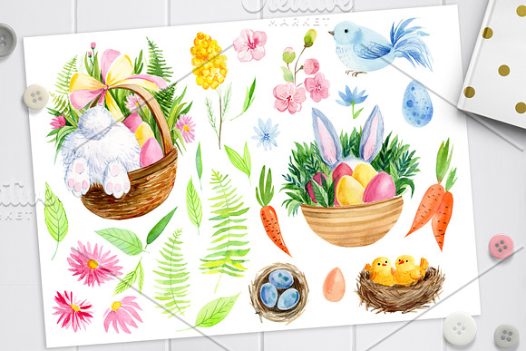 Easter watercolor in Illustrations - product preview 7