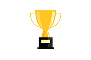Gold winner trophy cup icon.