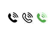 Vector ringing phone icon set