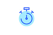 Time and clock vector icon
