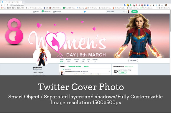 Facebook & Twitter Cover PSD in Social Media Templates - product preview 1