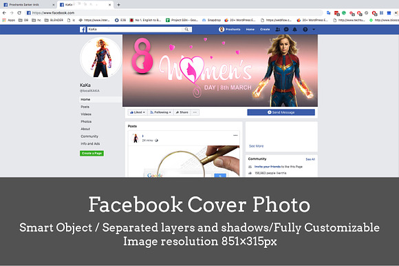 Facebook & Twitter Cover PSD in Social Media Templates - product preview 2