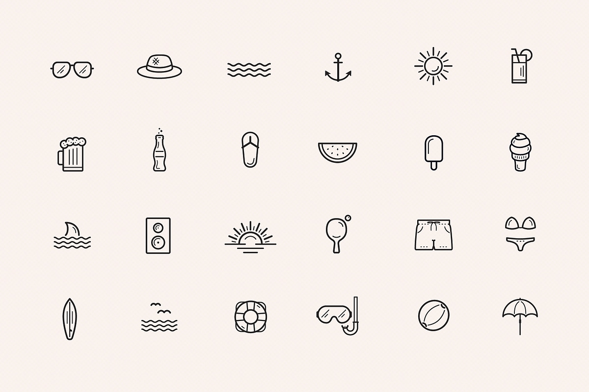 Beach and Summer Icons in Beach Icons - product preview 8