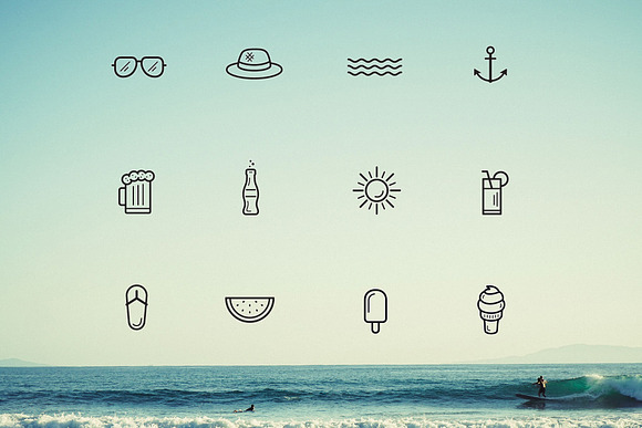 Beach and Summer Icons in Beach Icons - product preview 1