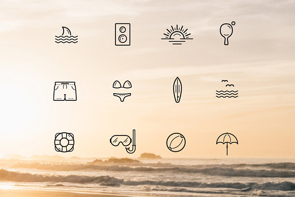 Beach and Summer Icons in Beach Icons - product preview 2