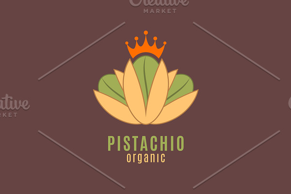Pistachio logo vector sign