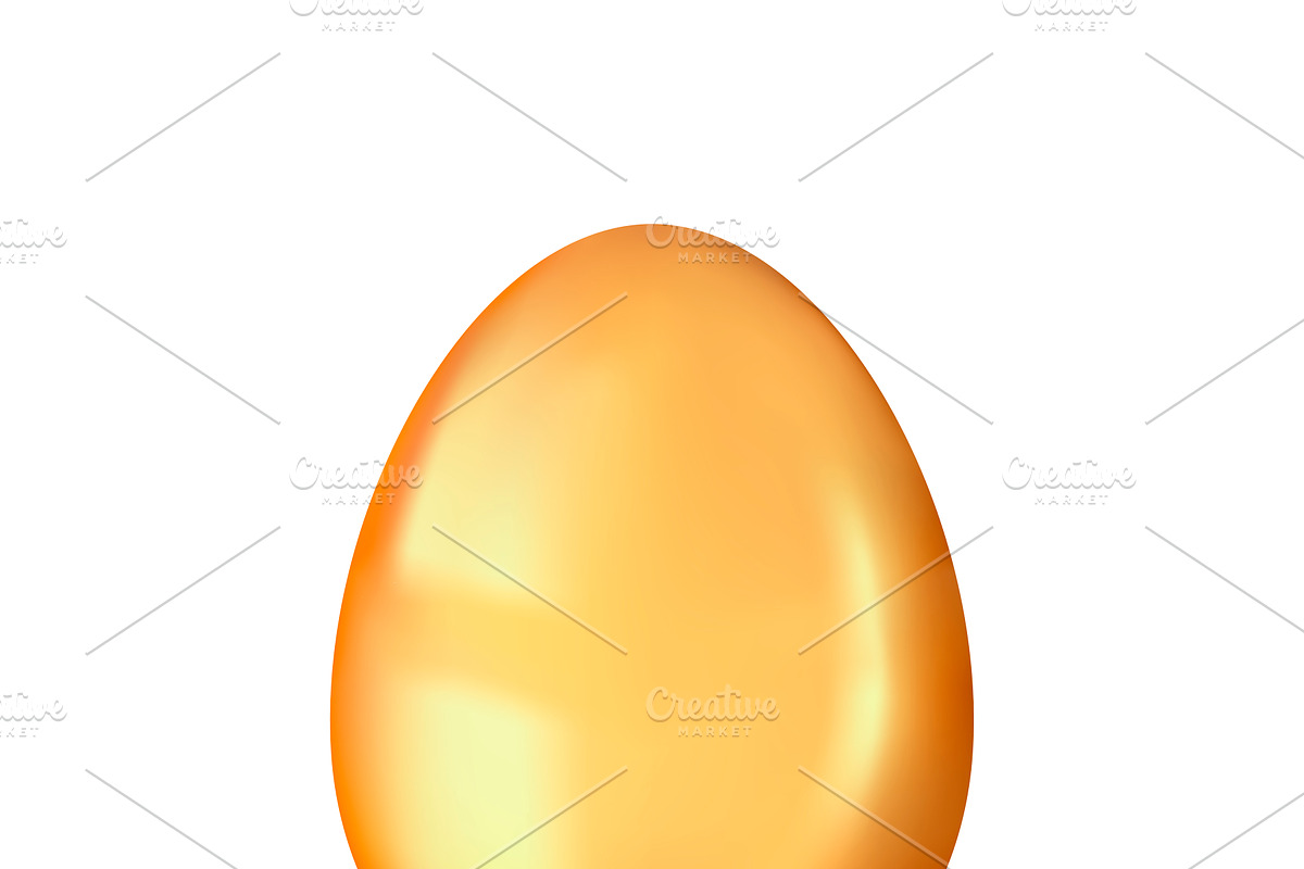Golden Easter egg in Objects - product preview 8