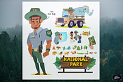 Park staff - vector illustration