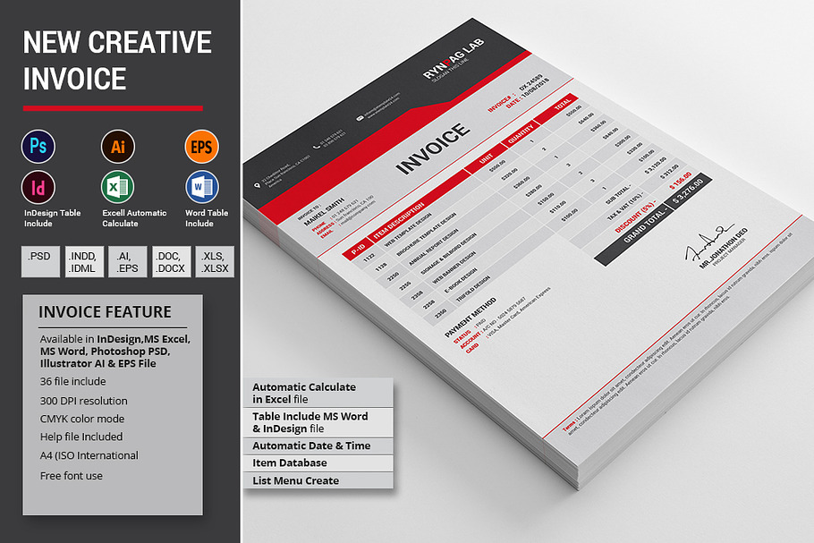 New Creative Invoice in Stationery Templates - product preview 8