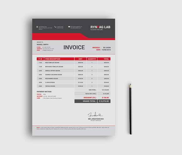 New Creative Invoice in Stationery Templates - product preview 4