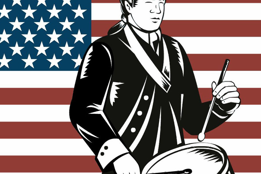 Animation American Patriot Drummer