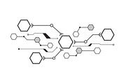 Hexagons connected to the system