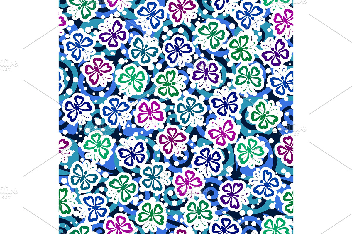 Seamless, Symbolical Butterflies in Patterns - product preview 8