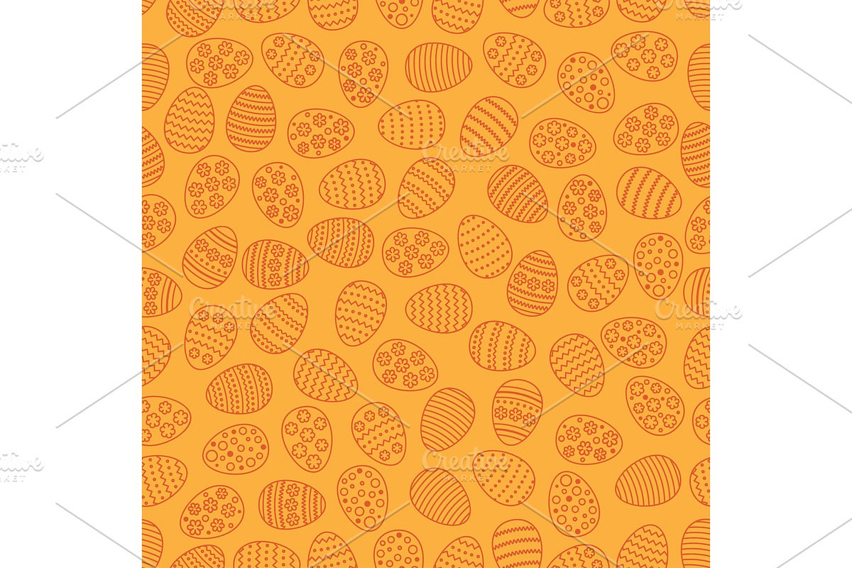 Easter seamless background with eggs in Illustrations - product preview 8