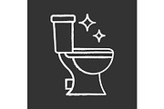 Toilet cleaning chalk icon
