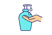 Hand soap color icon