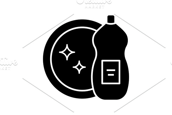 Dish washing liquid glyph icon