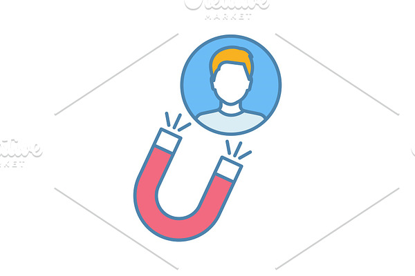 Customer attraction strategy icon