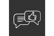 Positive customer feedback icon