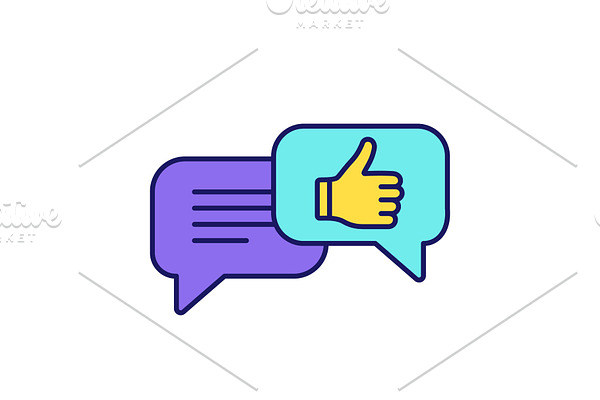 Positive customer feedback icon