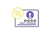 Customer loyalty program color icon