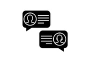 Customer live chat glyph icon
