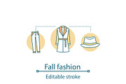 Fall fashion concept icon