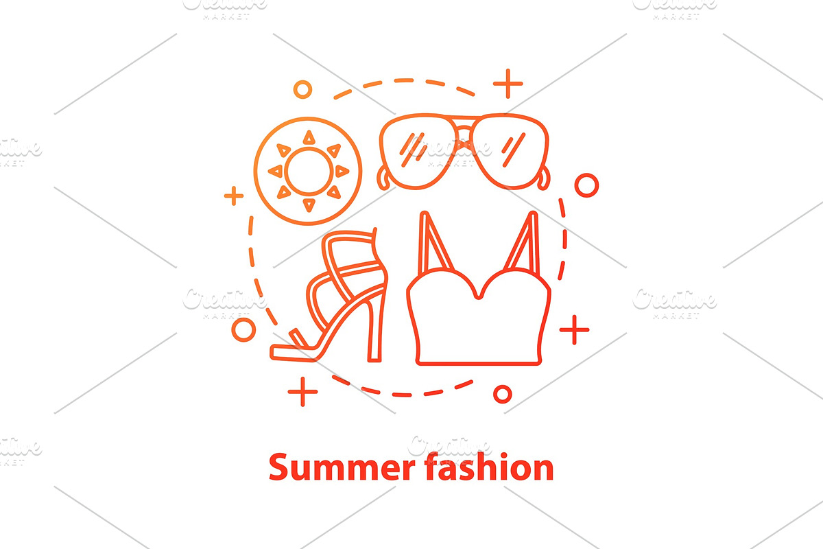 Summer fashion concept icon in Icons - product preview 8